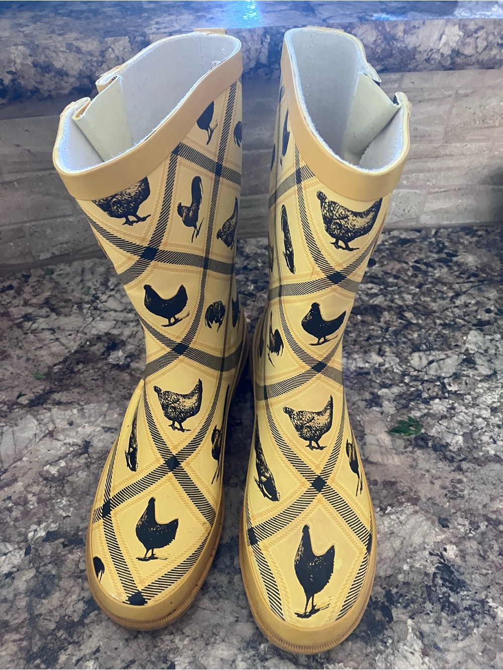 Western Chief Yellow Printed Rain Boots